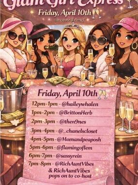 Glam Girl Express Party Poster - Pink Event Invite